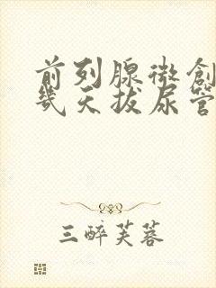 前列腺微创手术几天拔尿管最佳