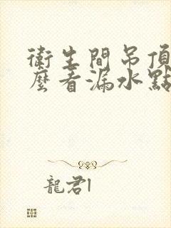 卫生间吊顶了怎么看漏水点