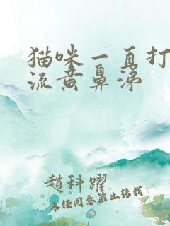 猫咪一直打喷嚏流黄鼻涕