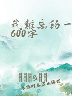 我难忘的一件事600字