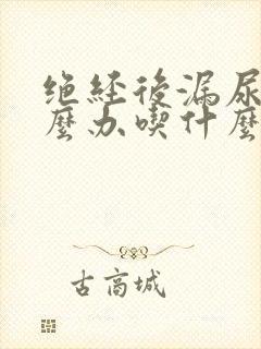 绝经后漏尿该怎么办吃什么药