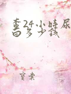 查24小时尿蛋白多少钱