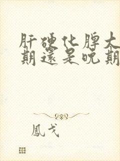 肝硬化脾大是早期还是晚期