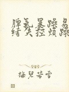 脾气暴躁易怒情绪失控烦躁想哭