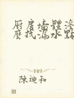 厨房墙体渗水怎么找漏水点