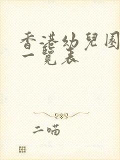 香港幼儿园排名一览表