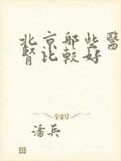 北京哪些医院治肾比较好