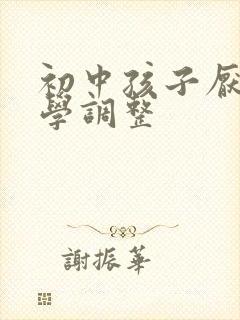 初中孩子厌学休学调整