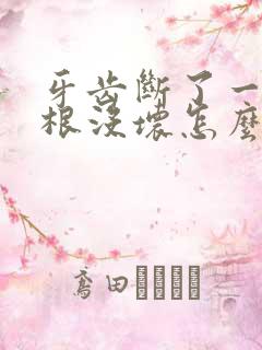 牙齿断了一半牙根没坏怎么办啊