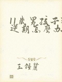 11岁男孩子叛逆期怎么办