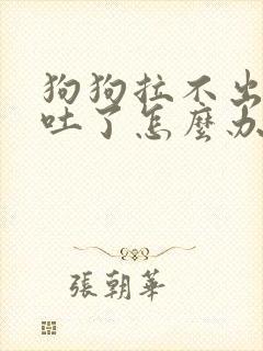 狗狗拉不出来还吐了怎么办