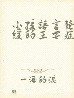 小孩语言发育迟缓的主要症状