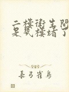 二楼卫生间反水是几楼堵了