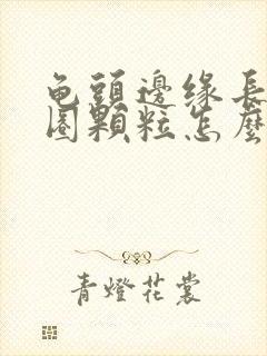 龟头边缘长了一圈颗粒怎么办