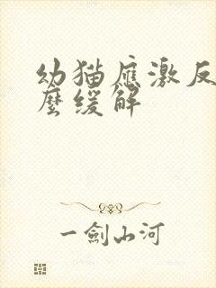 幼猫应激反应怎么缓解