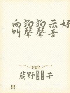 向狗狗示好的狗叫声声音