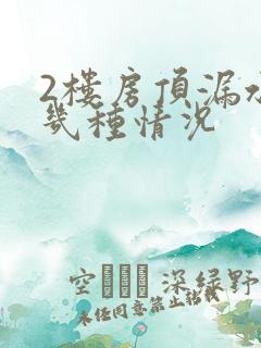 2楼房顶漏水有几种情况