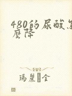 480的尿酸怎么降