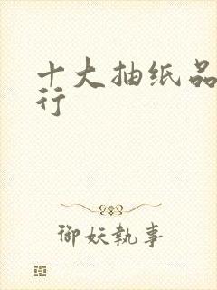 十大抽纸品牌排行