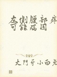 左侧腹部疼痛的可能病因