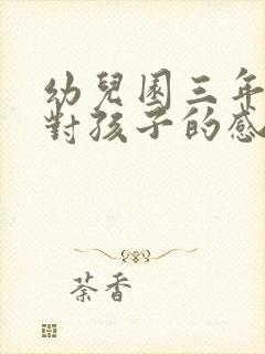 幼儿园三年家长对孩子的感言