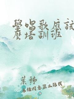 学唱歌应该报什么培训班