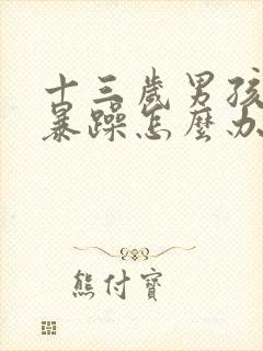 十三岁男孩脾气暴躁怎么办