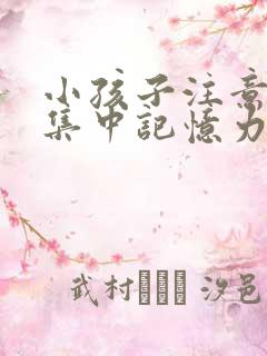 小孩子注意力不集中记忆力差怎么办