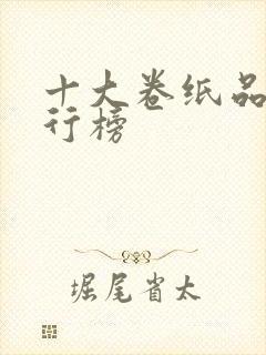 十大卷纸品牌排行榜