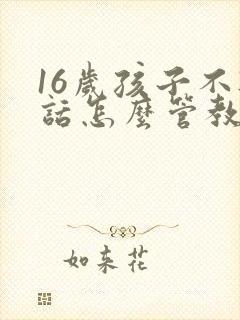 16岁孩子不听话怎么管教