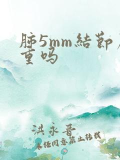 肺5mm结节严重吗