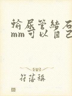 输尿管结石多少mm可以自己排出