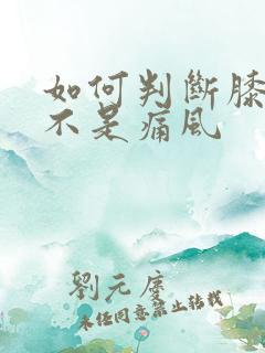 如何判断膝盖是不是痛风