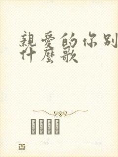 亲爱的你别走是什么歌