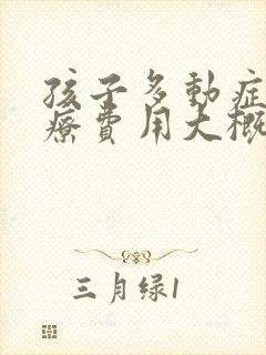 孩子多动症的治疗费用大概多少