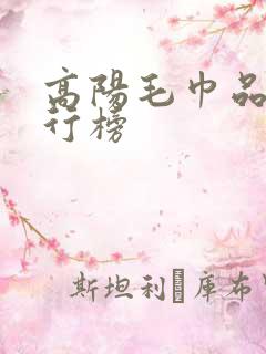 高阳毛巾品牌排行榜