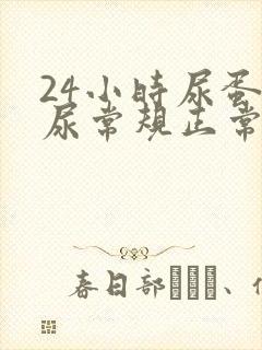 24小时尿蛋白尿常规正常