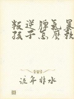 叛逆脾气暴躁的孩子怎么教育