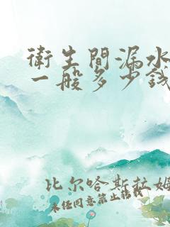 卫生间漏水修补一般多少钱