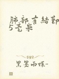 肺部有结节1.5毫米