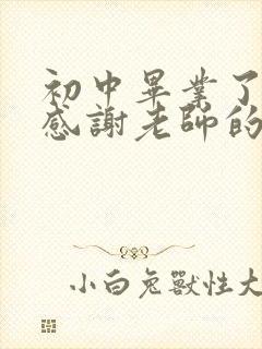 初中毕业了学生感谢老师的话语