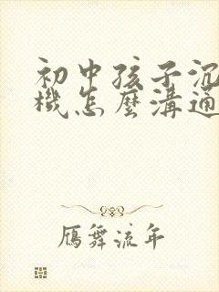 初中孩子沉迷手机怎么沟通