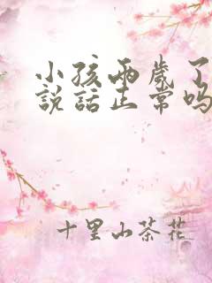 小孩两岁了还不说话正常吗