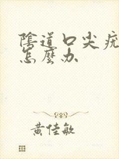 阴道口尖疣湿锐怎么办