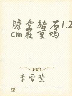 胆囊结石1.2cm严重吗