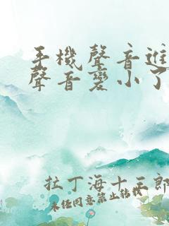 手机声音进水了声音变小了