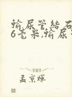 输尿管结石上段6毫米,输尿管扩张轻度积水