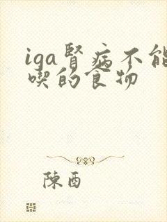 iga肾病不能吃的食物