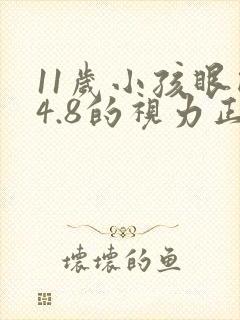 11岁小孩眼睛4.8的视力正常吗