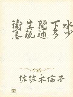 卫生间下水道堵塞疏通多少钱